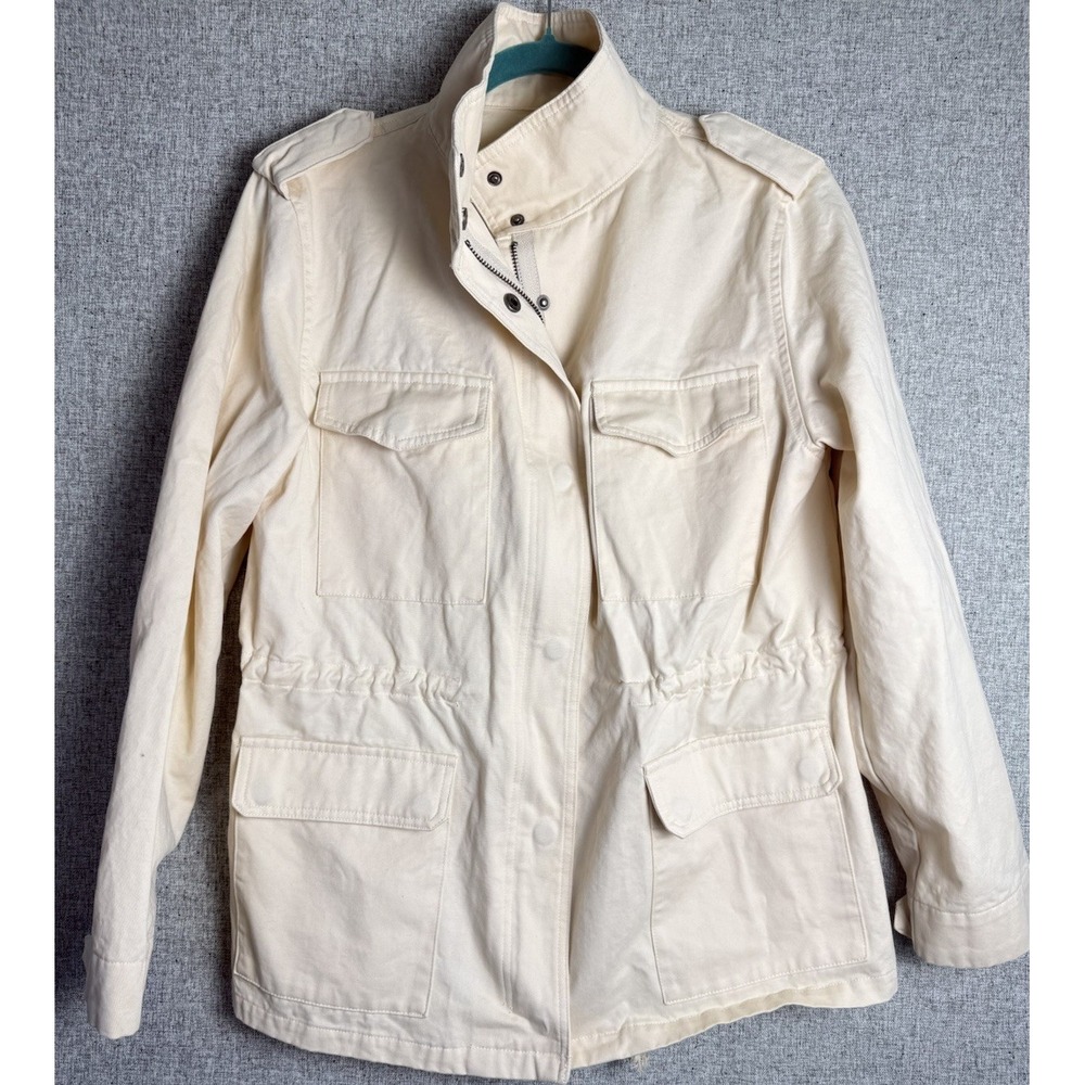 Pink Peach Beige Utility Safari Military Jacket Button Zip Lightweigt MEDIUM